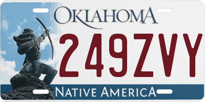 OK license plate 249ZVY