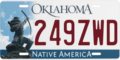 OK license plate 249ZWD