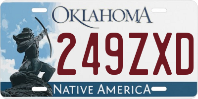 OK license plate 249ZXD