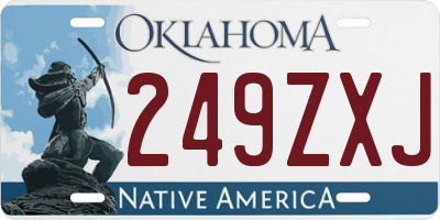 OK license plate 249ZXJ