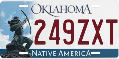 OK license plate 249ZXT