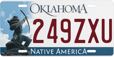 OK license plate 249ZXU
