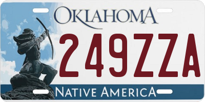 OK license plate 249ZZA