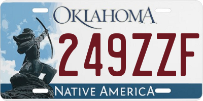OK license plate 249ZZF