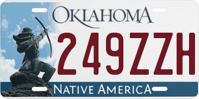 OK license plate 249ZZH