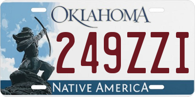 OK license plate 249ZZI