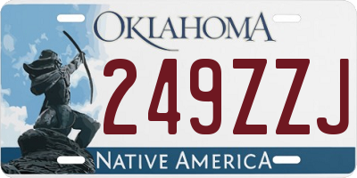 OK license plate 249ZZJ