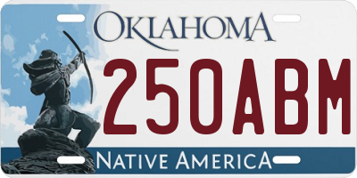 OK license plate 250ABM