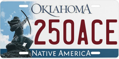 OK license plate 250ACE