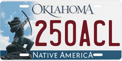 OK license plate 250ACL