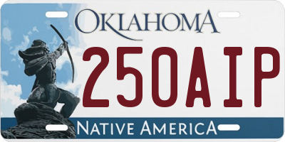 OK license plate 250AIP