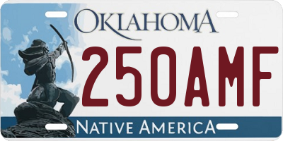 OK license plate 250AMF