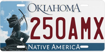OK license plate 250AMX
