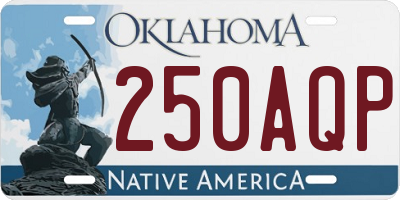 OK license plate 250AQP
