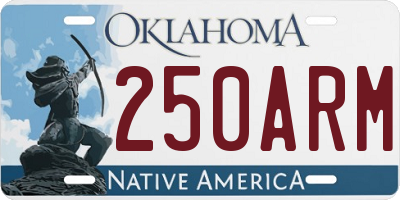 OK license plate 250ARM