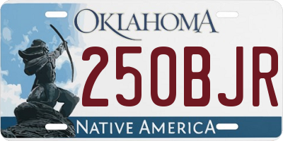 OK license plate 250BJR