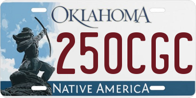 OK license plate 250CGC