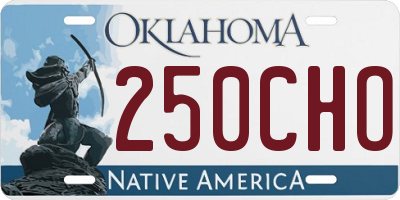 OK license plate 250CHO