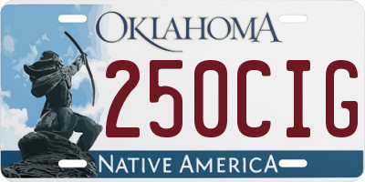 OK license plate 250CIG