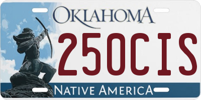 OK license plate 250CIS