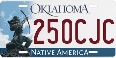 OK license plate 250CJC