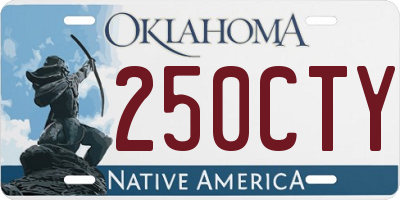 OK license plate 250CTY