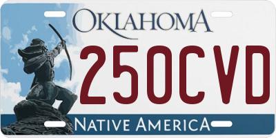 OK license plate 250CVD