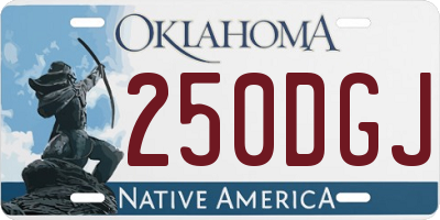 OK license plate 250DGJ