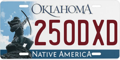 OK license plate 250DXD
