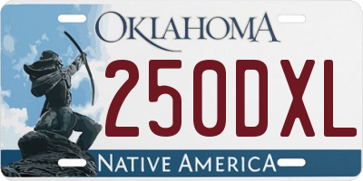 OK license plate 250DXL