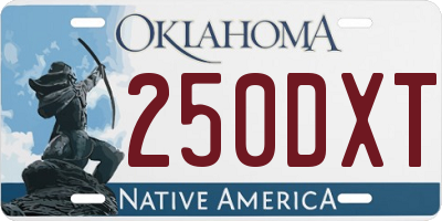 OK license plate 250DXT