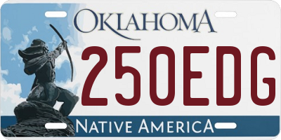 OK license plate 250EDG