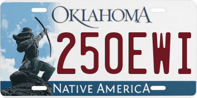 OK license plate 250EWI