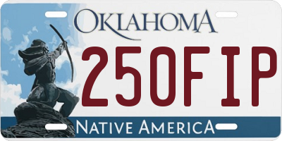 OK license plate 250FIP