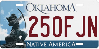OK license plate 250FJN