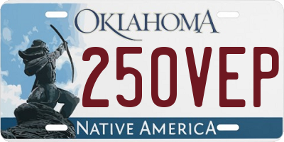 OK license plate 250VEP