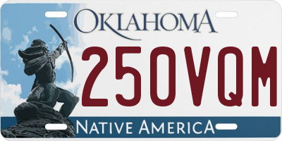 OK license plate 250VQM