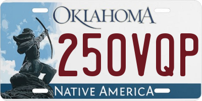 OK license plate 250VQP