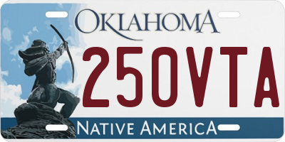OK license plate 250VTA