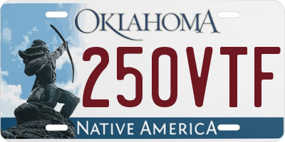 OK license plate 250VTF
