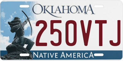 OK license plate 250VTJ