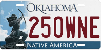 OK license plate 250WNE