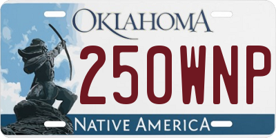 OK license plate 250WNP
