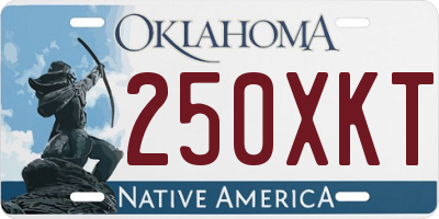 OK license plate 250XKT
