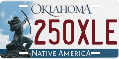 OK license plate 250XLE