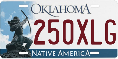 OK license plate 250XLG