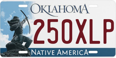 OK license plate 250XLP