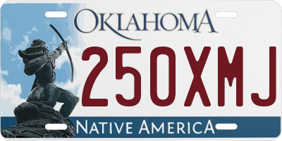 OK license plate 250XMJ