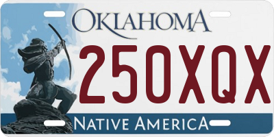 OK license plate 250XQX