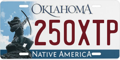 OK license plate 250XTP